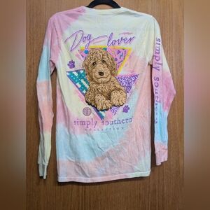 Simply Southern Dog Lover Tie-Dye Long Sleeve Shirt